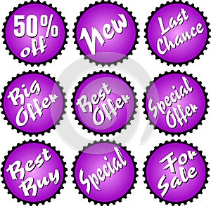 Round advertising stamps