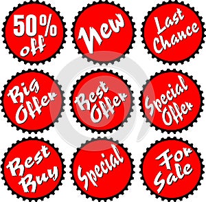 Round advertising stamps