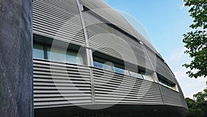 Round aluminium coated sport stadium