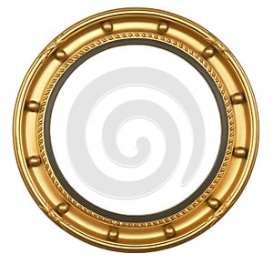 Round antique gilt picture frame