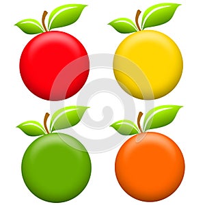 Round Apples Clip Art