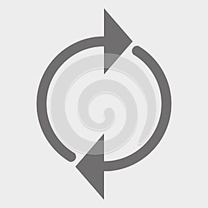 Round arrow icon, reload vector illustration.Eps
