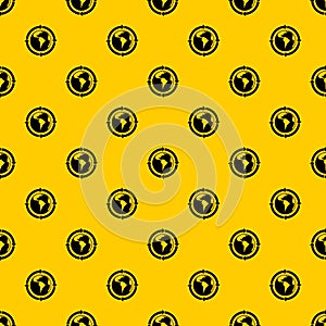 Round arrows around world planet pattern vector