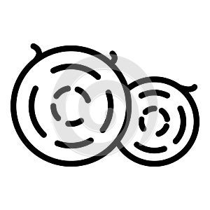 Round bale icon outline vector. Hay straw