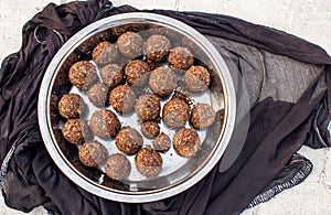 Round balls of Vadouvan occasionally spelled vaudouvan is a ready-to-use blend of spices used in cooking. Sun dried blend of