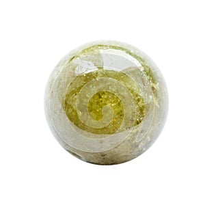 Round bead from Grossular green garnet gem