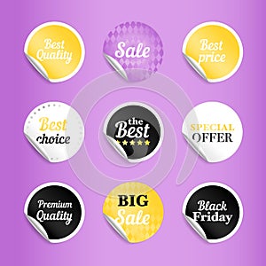 Round best offer sale stickers