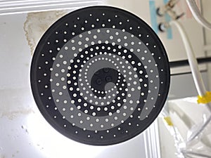 Round Black showerhead