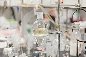 Round-bottom flask and Burette clamp