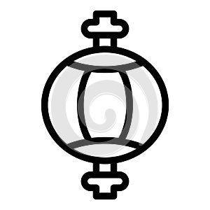 Round boxing punch icon outline vector. Fight boxer