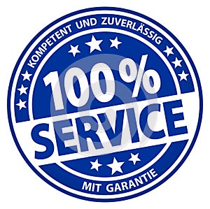 round business button - 100% service