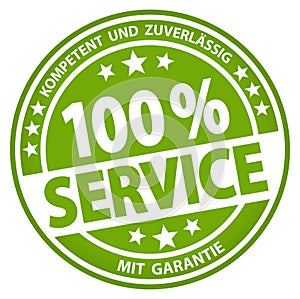 round business button - 100% service