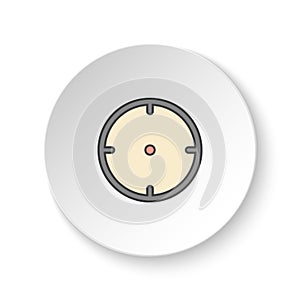 Round button for web icon, Spyhole. Button banner round, badge interface for application illustration