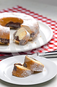round cake called babovka in Czech