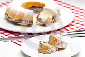 round cake called babovka in Czech