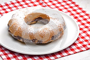 round cake called babovka in Czech