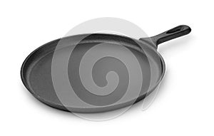 Round cast iron griddle pan