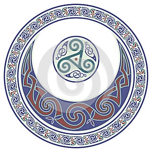 Round Celtic Design. Celtic mandala photo
