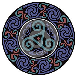 Round Celtic Design. Celtic mandala