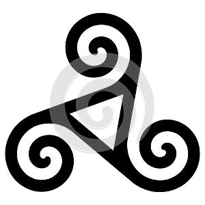 Round Celtic Design - Triskele