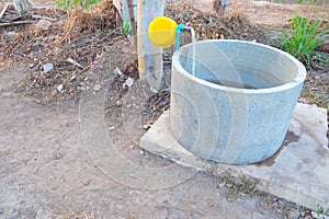 Round cement septic tank for treat sewage water