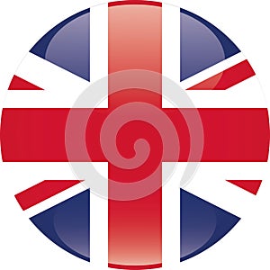 Round circle 3D flag of the United Kingdom