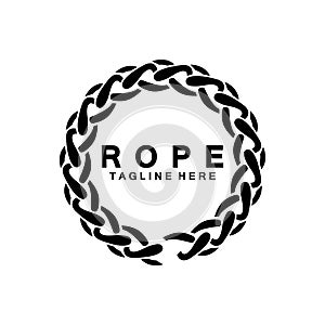 Round circle rope icon symbol Vector isolated on white background