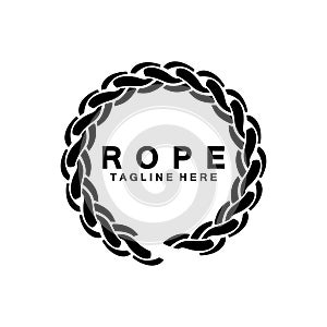 Round circle rope icon symbol Vector isolated on white background