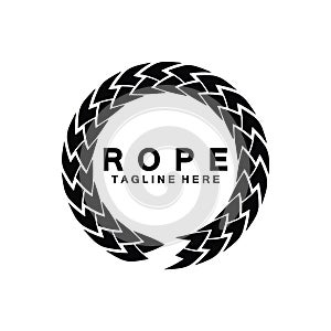 Round circle rope icon symbol Vector isolated on white background