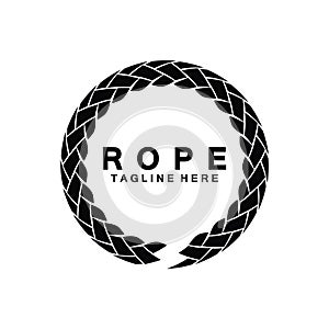 Round circle rope icon symbol Vector isolated on white background