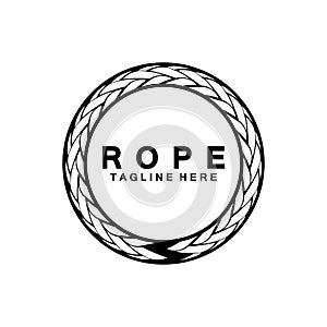 Round circle rope icon symbol Vector isolated on white background