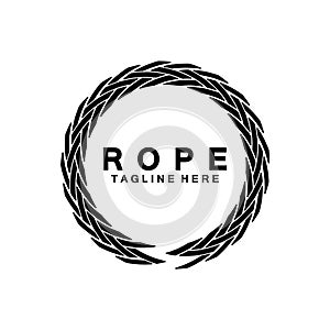 Round circle rope icon symbol Vector isolated on white background