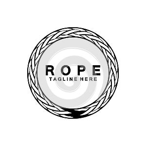 Round circle rope icon symbol Vector isolated on white background