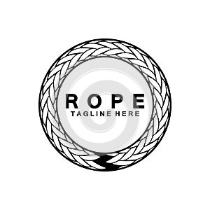 Round circle rope icon symbol Vector isolated on white background