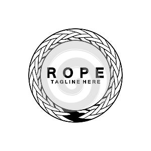 Round circle rope icon symbol Vector isolated on white background