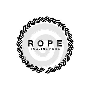 Round circle rope icon symbol Vector isolated on white background