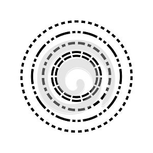 Round circle stork dash clear background.Vector illustration.