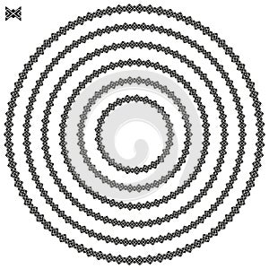 Round circular border frame in a range of sizes.