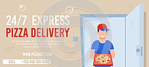 Round-the-Clock Express Pizza Delivery Advert