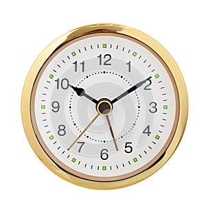 Round clock isolated.