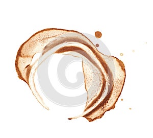 Round coffee stain isolated