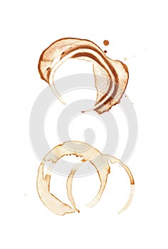 Round coffee stain isolated