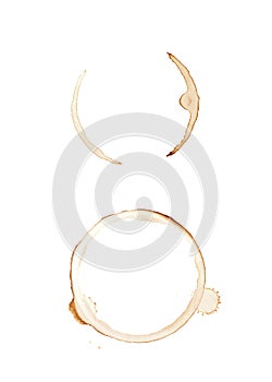 Round coffee stain isolated