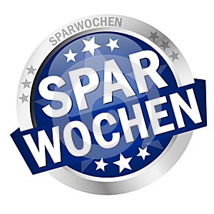 Button with Banner Sparwochen
