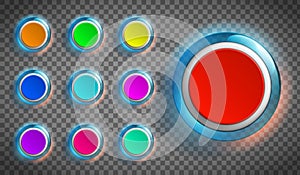 Round colored buttons for the web site or app