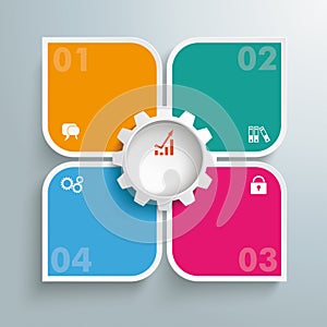 Round Colored Quadrates Template 4 Options Gear Centre