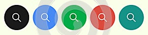 Round colored search buttons
