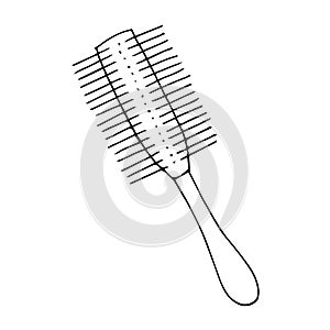 Round comb vector illustration, hand drawing doodle