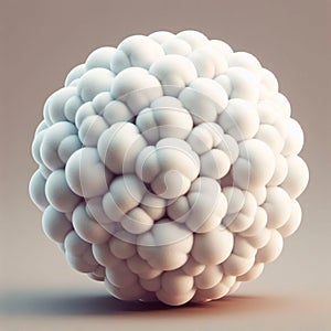 Round cotten ball, digital art