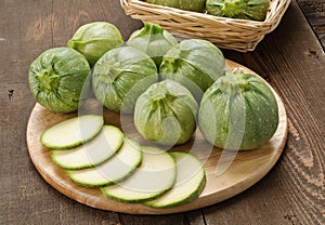 Round courgettes